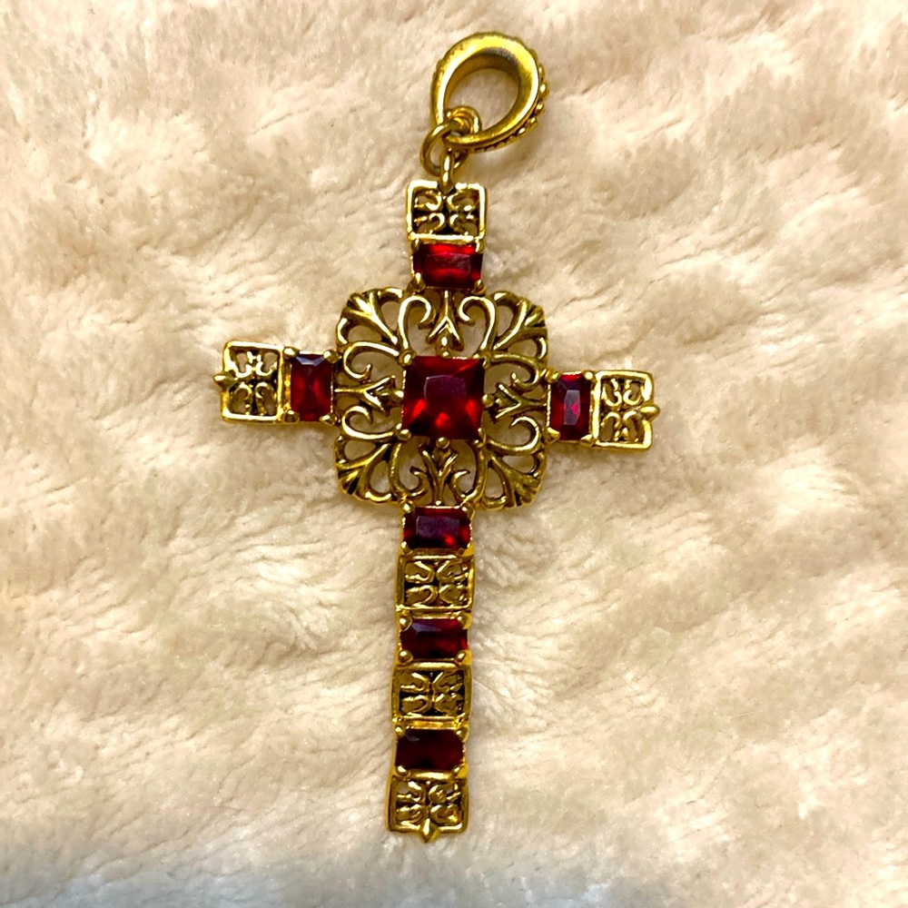 JBK Camrose & Kross JBK Jacqueline Bouvier Kennedy Red Cross Pendant